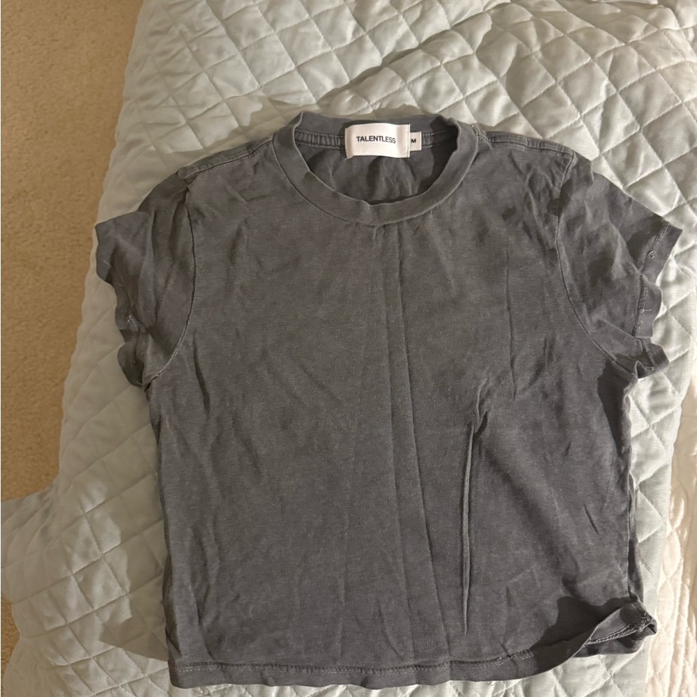 Talentless Gray T-Shirt cropped M